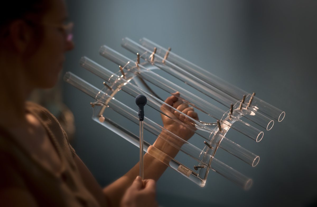 Die Kristallpentonia, ein Instrument aus Bergkristall
